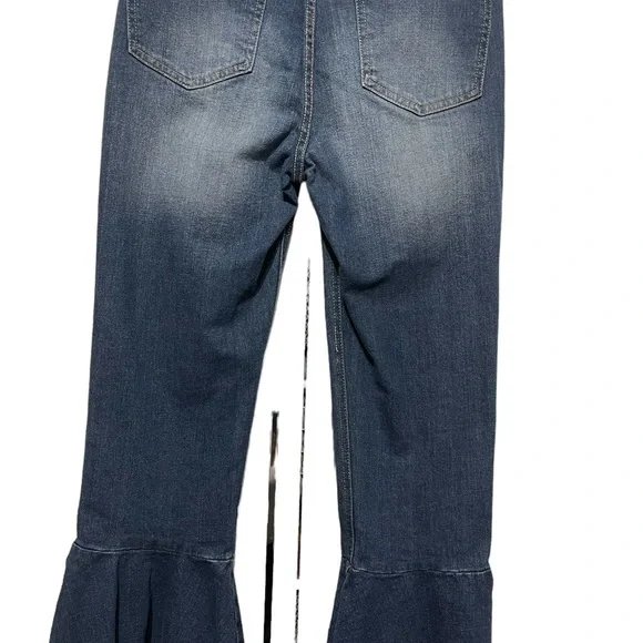 FOR THE REPUBLIC SIZE 4 SLIGHTLY DISTRESSED CROPPED JEANS WITH RAW HEMMING - Picture 5 of 5